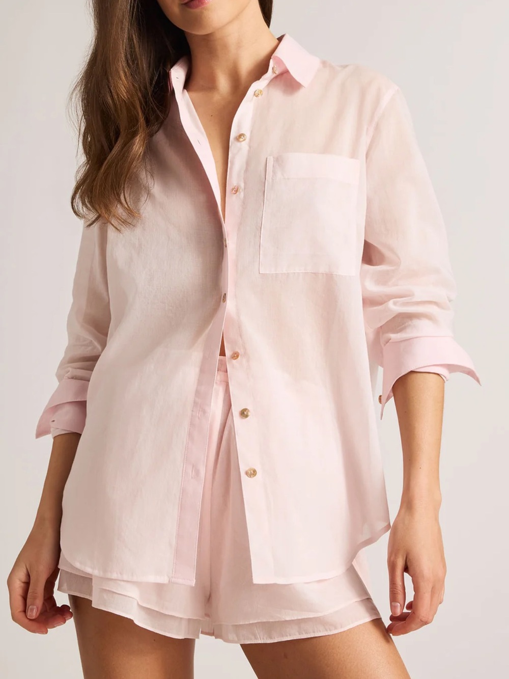 Negative Underwear Light Pink Button-Down Shirt